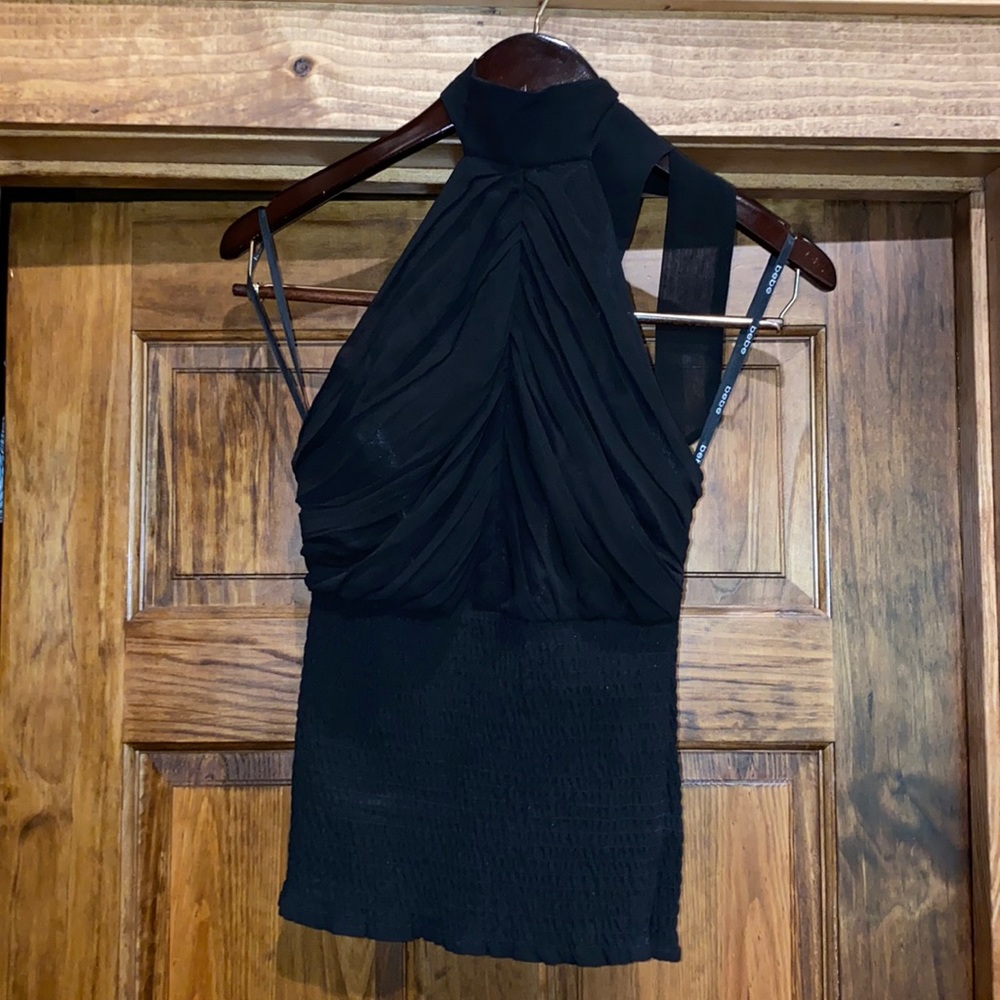 BEBE Black Halter Top Beautiful! Vintage Size Small